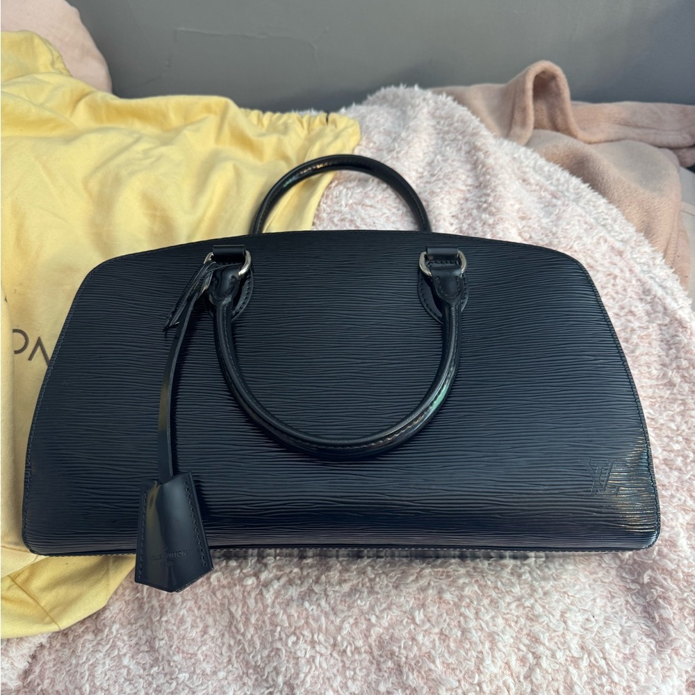 Authentic Louis Vuitton Black Epi hand bag